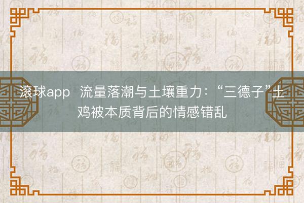 滚球app  流量落潮与土壤重力：“三德子”土鸡被本质背后的情感错乱