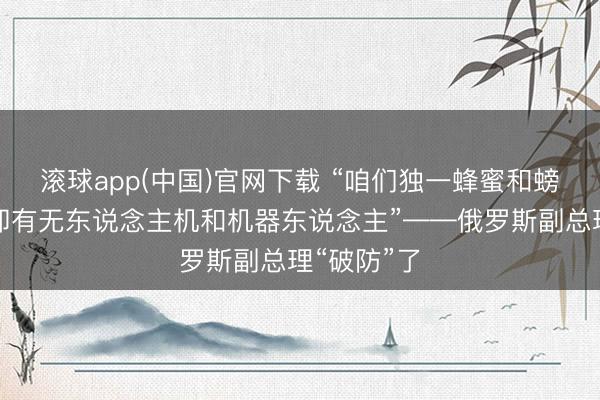 滚球app(中国)官网下载 “咱们独一蜂蜜和螃蟹，中国却有无东说念主机和机器东说念主”——俄罗斯副总理“破防”了