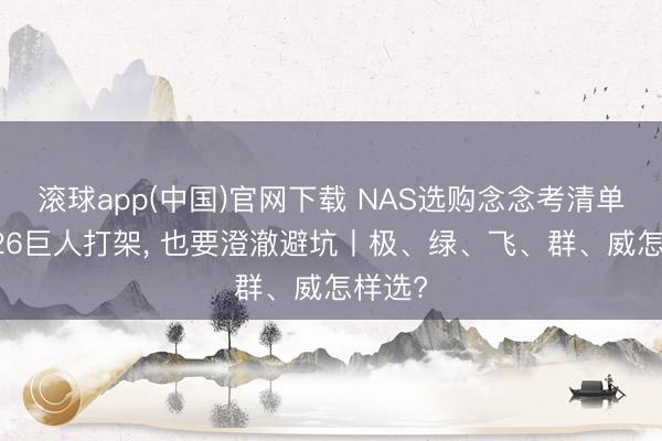 滚球app(中国)官网下载 NAS选购念念考清单丨2026巨人打架， 也要澄澈避坑丨极、绿、飞、群、威怎样选?