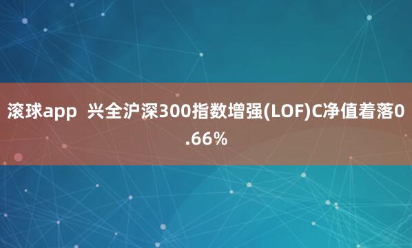 滚球app  兴全沪深300指数增强(LOF)C净值着落0.66%