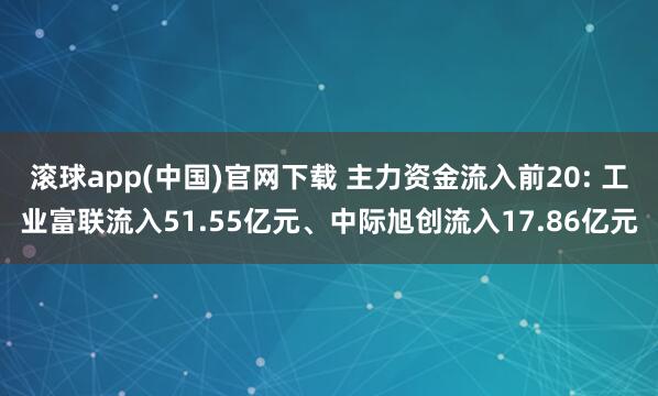滚球app(中国)官网下载 主力资金流入前20: 工业富联流入51.55亿元、中际旭创流入17.86亿元