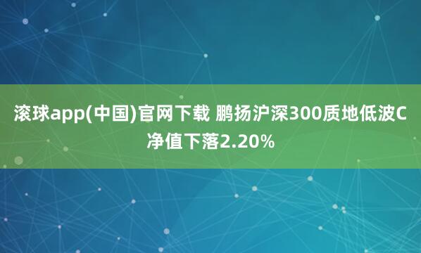 滚球app(中国)官网下载 鹏扬沪深300质地低波C净值下落2.20%